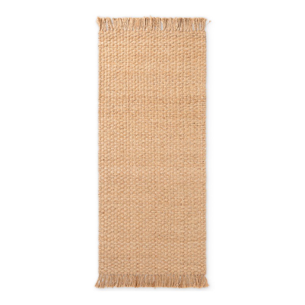 Covor tip traversă în culoare naturală reversibil/țesut manual din iută 80x300 cm Fjord – Hanse Home