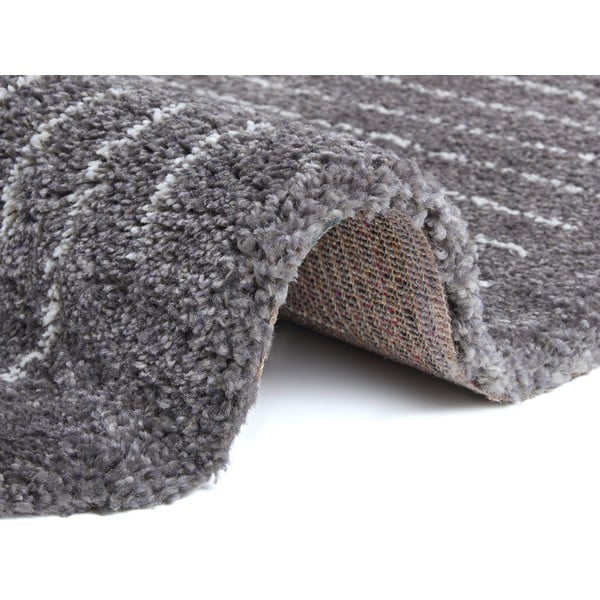 Covor gri închis rotund ø 120 cm Dion – Hanse Home-image-2