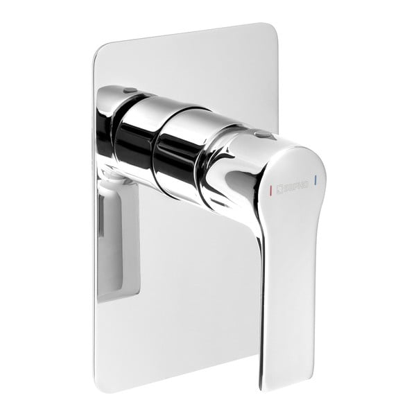 Baterie argintiu-lucios pentru duș încastrată (1 ieșire) Pax – Sapho