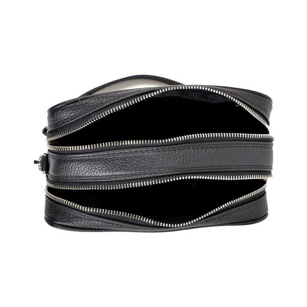 Geantă din piele Isabella Rhea Rose, negru-image-1