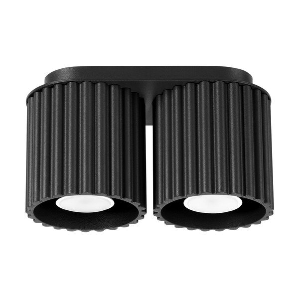 Spot negru din metal 10x21 cm Zora – Sollux