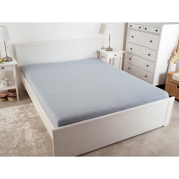 Cearceaf gri cu elastic 180x200 cm – B.E.S.-image-2