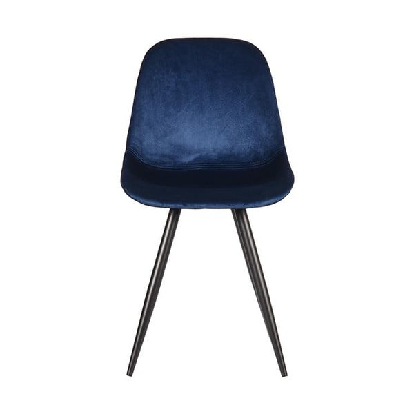 Scaune de dining albastru-închis 2 buc. din catifea Capri  – LABEL51-image-2