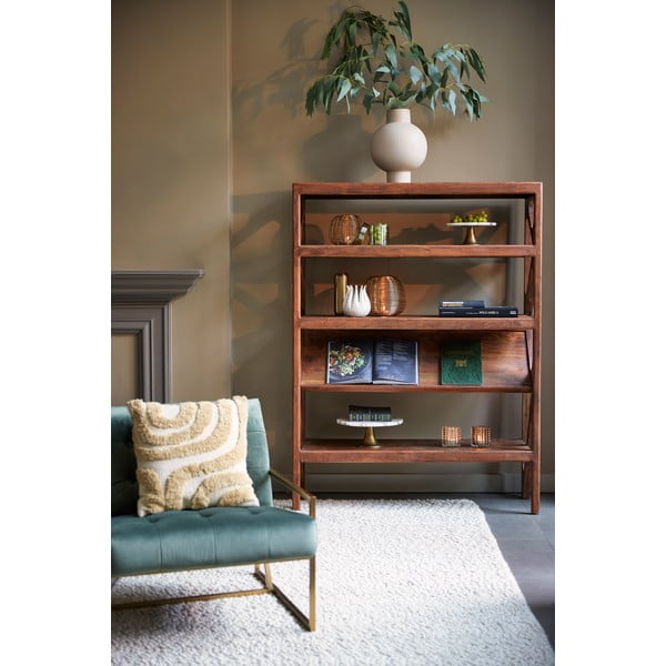 Bibliotecă maro din lemn  de acacia 120x160 cm Yuki – Light & Living-image-1