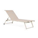Șezlong de grădină în culoare naturală din metal Taylor – Bizzotto