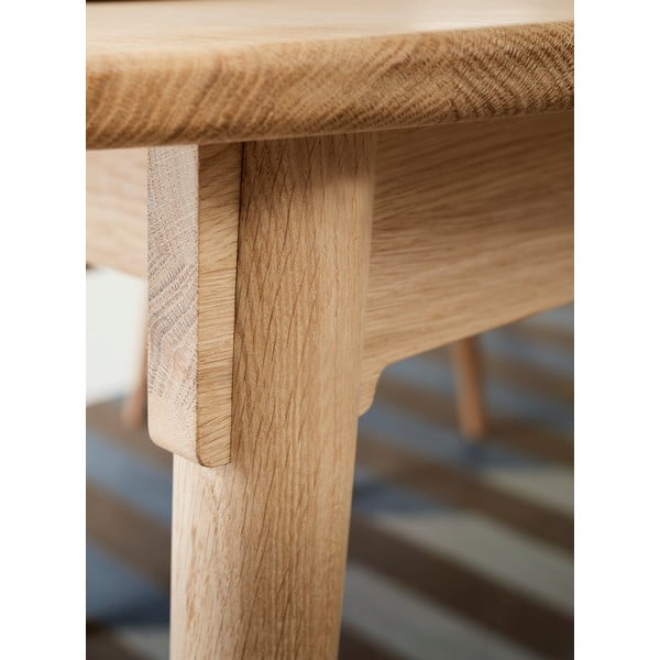 Masă de dining extensibilă din lemn de stejar cu blat suplimentar 106x184 cm Miro – Hammel Furniture-image-1