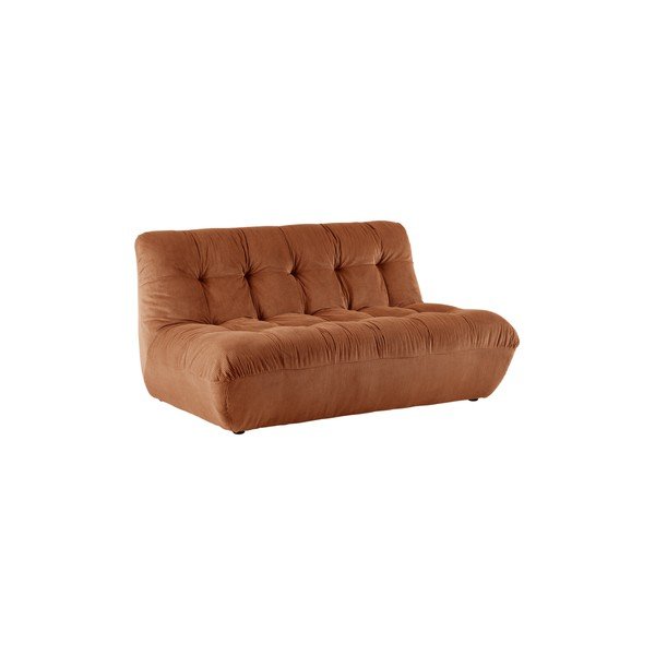 Canapea maro cu tapițerie din catifea reiată  145 cm Kelso – Jotex