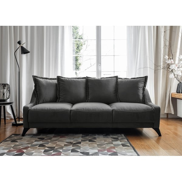 Canapea din catifea Miuform Royal Rose, gri închis-image-1