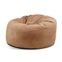 Fotoliu bean bag maro cu tapițerie din catifea reiată Om 135 – SLOWDOWN