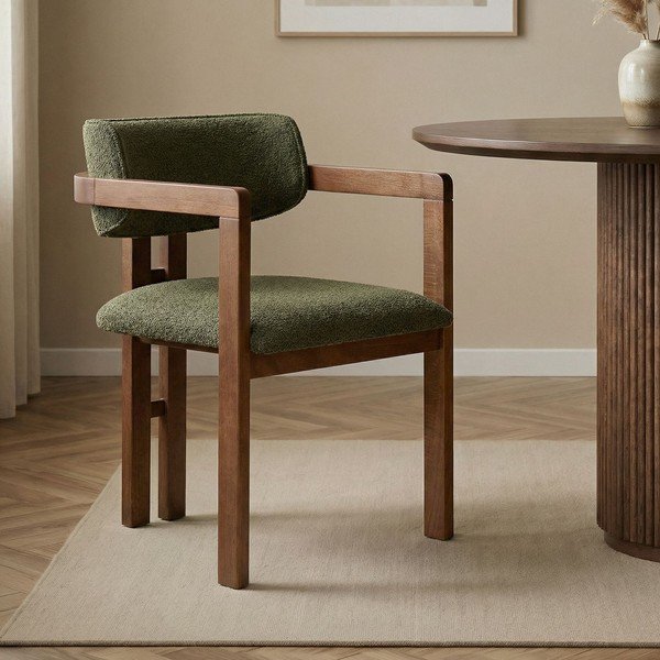 Scaun de living verde închis cu cotiere Toscana – Kalune Design-image-1
