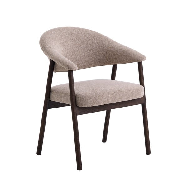 Set de scaune de sufragerie bej cu cotiere 2 buc. din lemn de stejar Elk – Unique Furniture