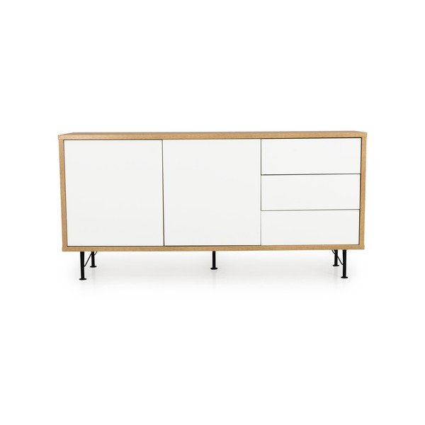 Comodă Tenzo Flow, lungime 164 cm, alb
