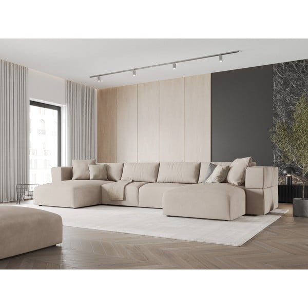 Colțar bej (în formă de "U") Esther – Milo Casa-image-1