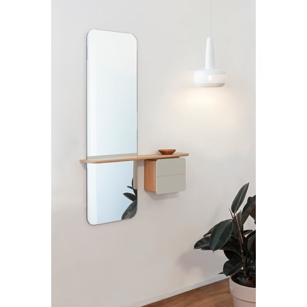 Set pentru hol alb/în culoare naturală cu aspect de lemn de stejar One More Look – UMAGE-image-4