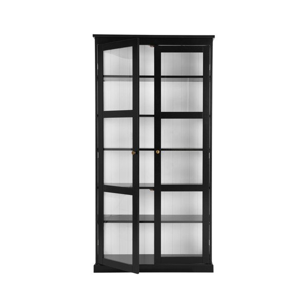 Vitrină neagră din MDF 98x193x34 cm Wilma – Ellos Home-image-4