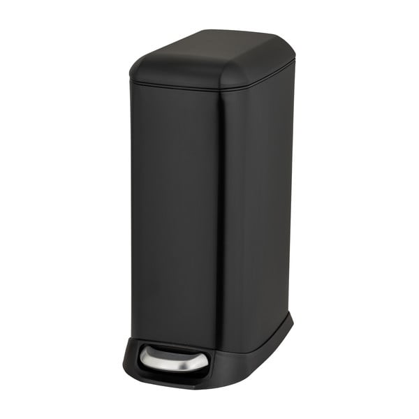 Coș de gunoi negru mat cu pedală din oțel 20 l Design – Wenko