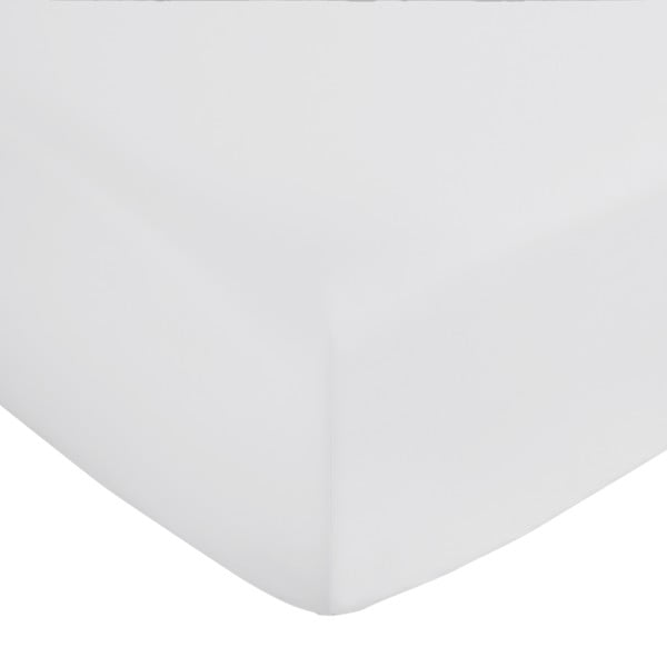 Cearceaf gri deschis din bumbac satinat cu elastic 150x200 cm Cotton Sateen – Bianca