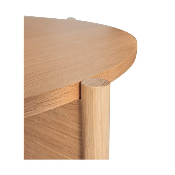 Măsuță de cafea în culoare naturală rotundă cu aspect de lemn de stejar ø 86 cm Heritage – Hübsch-image-3