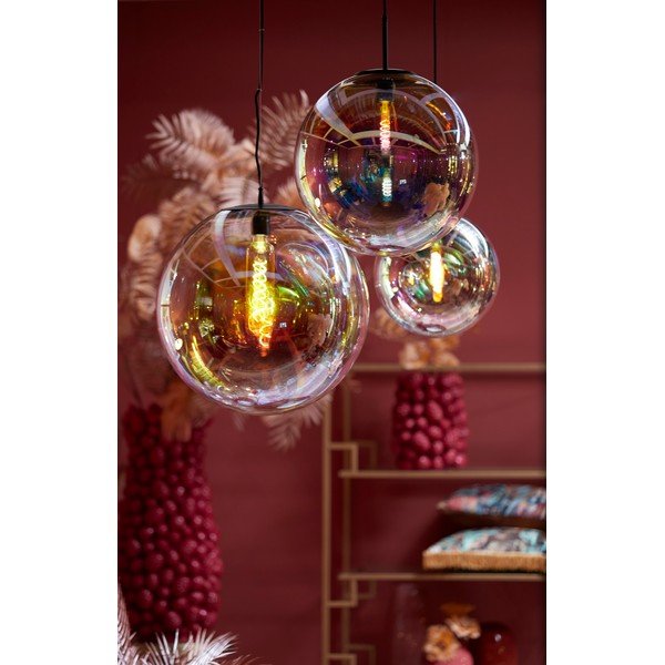 Lustră cu abajur din sticlă ø 48 cm Medina – Light & Living-image-3