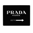 Pad pentru tastatură și mouse Little Nice Things Prada, 55 x 35 cm, negru