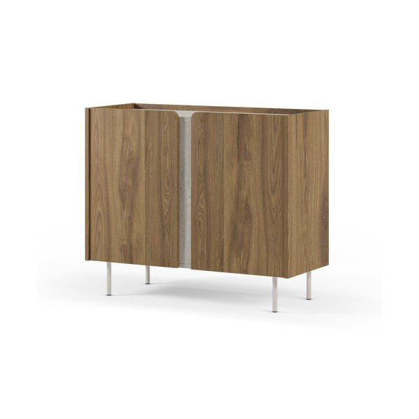 Dulap în culoare naturală cu aspect de lemn de stejar 100x82,5x40 cm Lucile – Marckeric-image-3