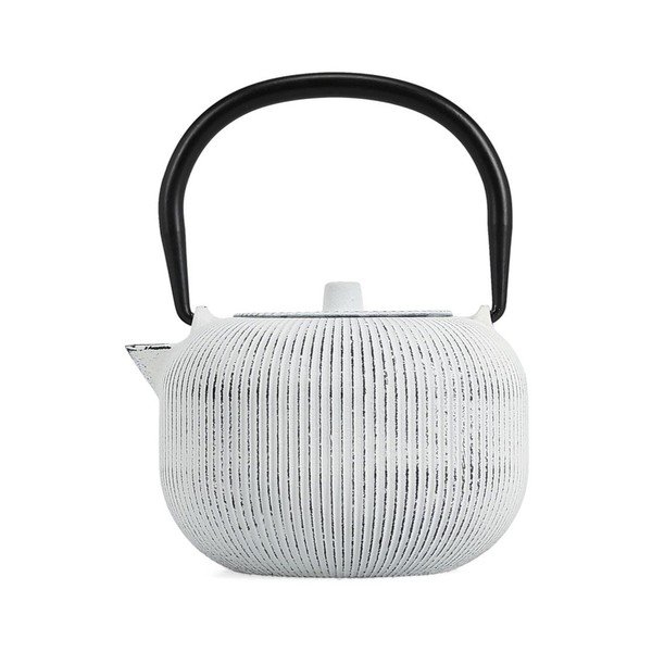 Ceainic alb-negru cu filtru din fontă 350 ml Sencha – S|P Collection