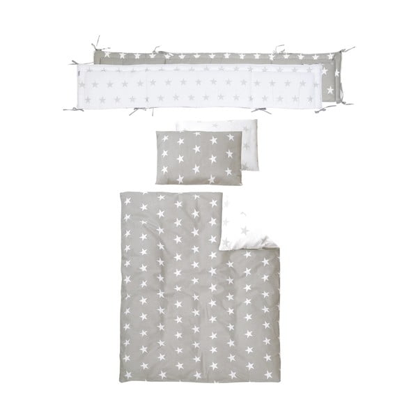 Pătuț alb cu roți și baldachin 60x120 cm Little stars – Roba-image-3