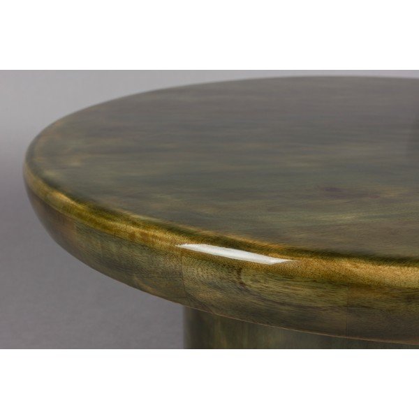 Măsuță de cafea verde rotundă din lemn de mango ø 60 cm Mush – Dutchbone-image-2