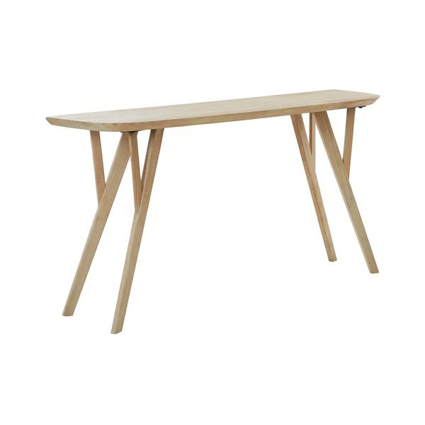 Masă consolă în culoare naturală din lemn de mango 44x160 cm Quenza – Light & Living