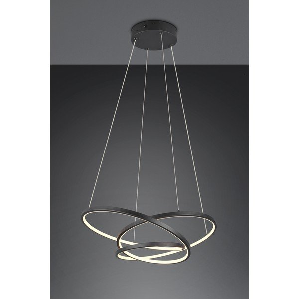 Lustră negru-mat LED cu intensitate reglabilă Darvin – Trio-image-1