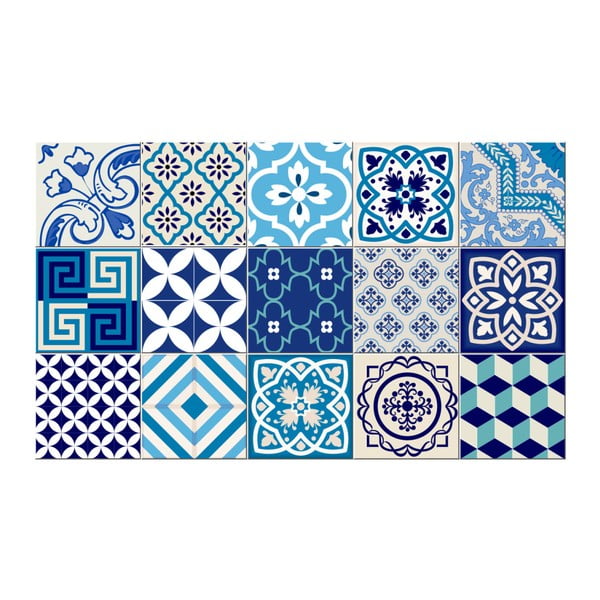 Set 15 autocolante de perete Ambiance Seaside, 15 x 15 cm-image-1