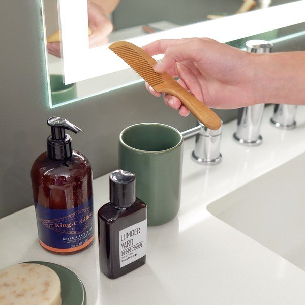 Recipient din ceramică pentru periuța de dinți iDesign Vanity, verde-image-1