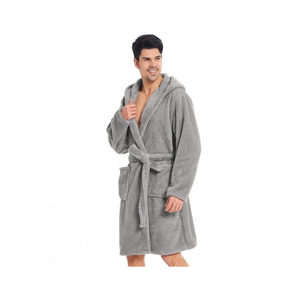 Halat de baie unisex DecoKing Sleepyhead, mărime XXL, gri deschis-image-2