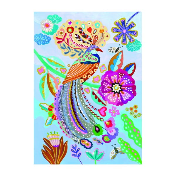 Puzzle cu slipici Djeco Glitter Bird