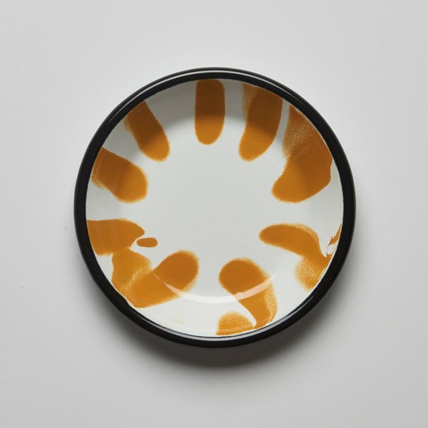 Farfurie emailată Kapka Little Color, Ø 12 cm, portocaliu - alb