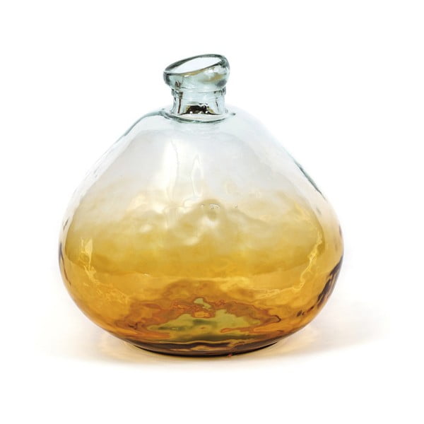 Vază din sticlă Moycor Elis Amber, înălțime 18 cm