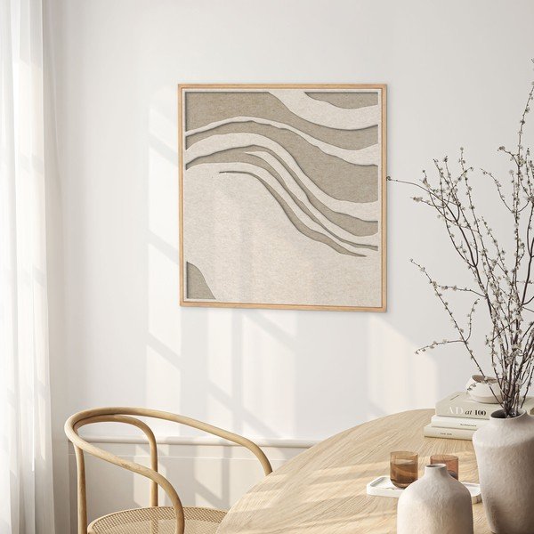 Tablou cu ramă/acustic 3D 62x62 cm Sacred Silence 2 – Malerifabrikken-image-2