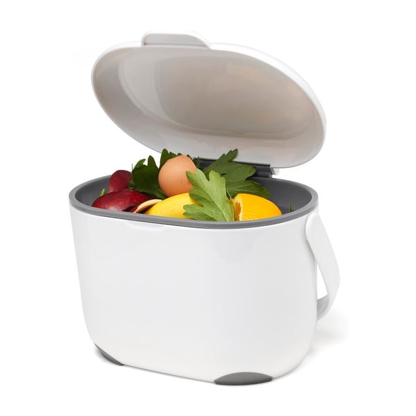 Recipient pentru deșeuri compostabile Addis Caddy, 2,5 l, alb-gri-image-4