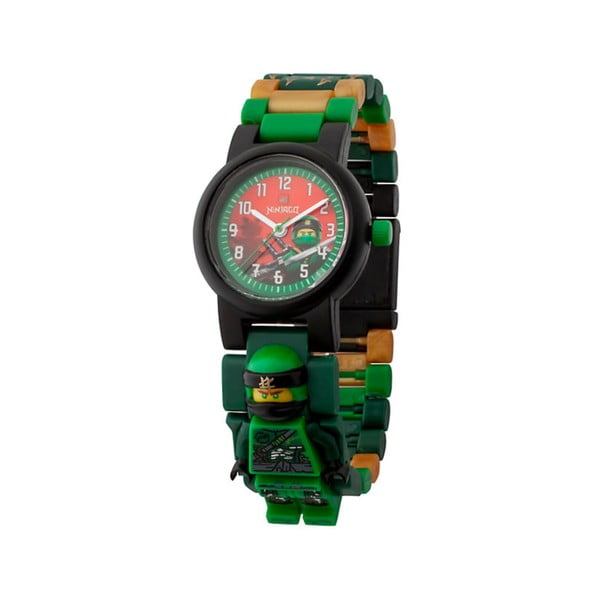 Ceas cu figurină LEGO® Ninjago Lloyd, verde