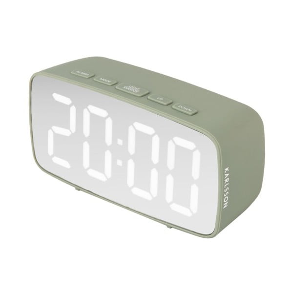 Ceas deșteptător digital verde deschis - Karlsson-image-1