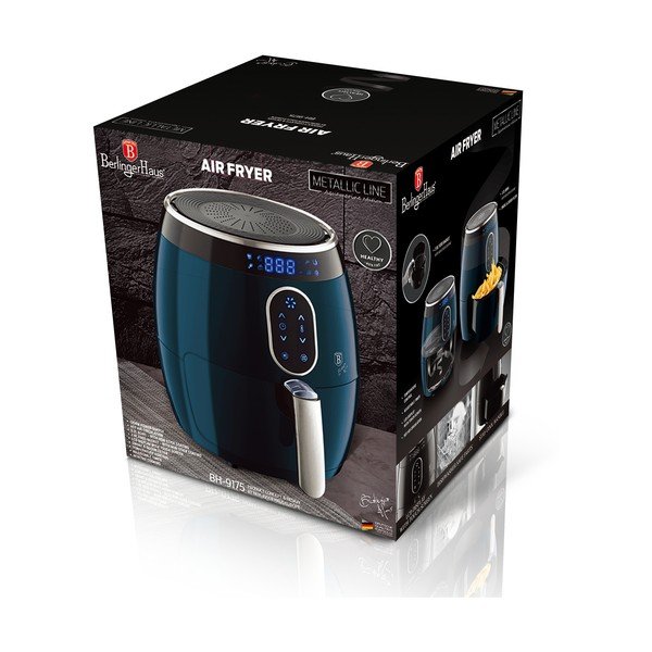 Air fryer albastru închis Aquamarine Metallic Line – BerlingerHaus-image-2