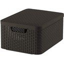 Cutie de depozitare maro închis din plastic cu capac 29x39x19 cm Style – Curver