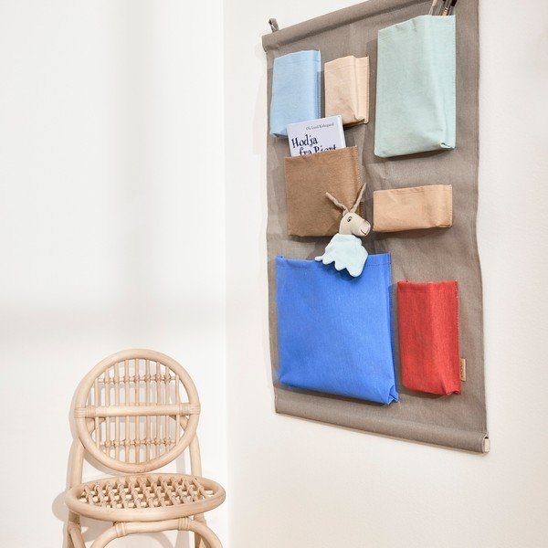 Organizator suspendat gri din material textil 60x2x80 cm Saga – OYOY Mini-image-2