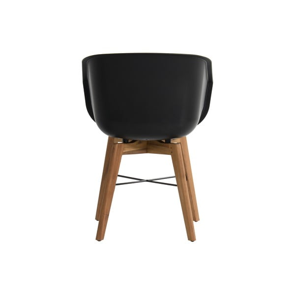 Scaune de grădină negre 2 buc. din plastic Amalia – Hartman-image-4