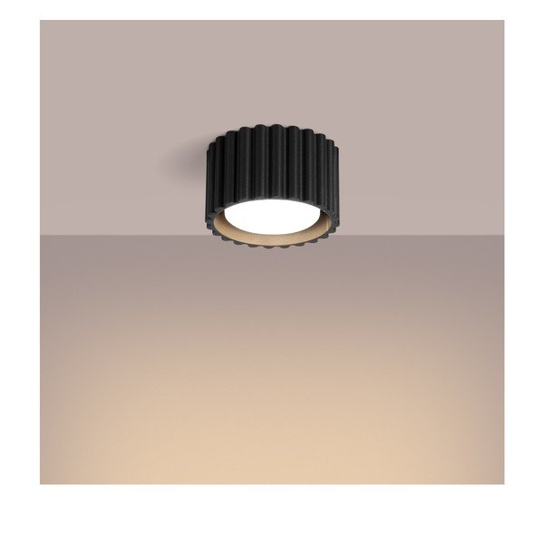 Spot negru din metal ø 10 cm Zora – Sollux-image-3