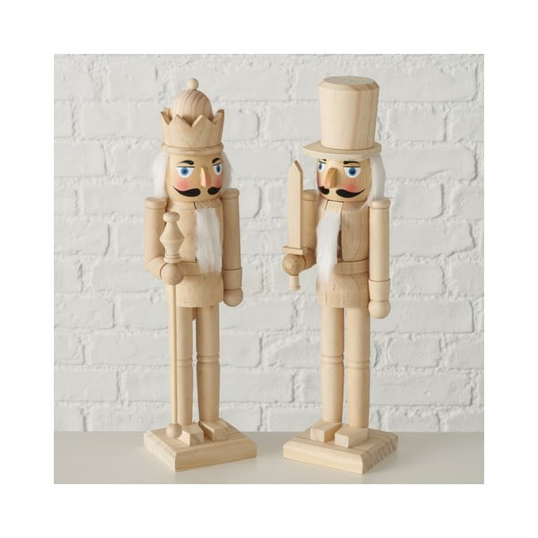 Set 2 figurine din lemn de pin Boltze Havre