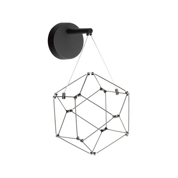 Aplică de perete neagră LED din aluminiu Nebula – Nova Luce
