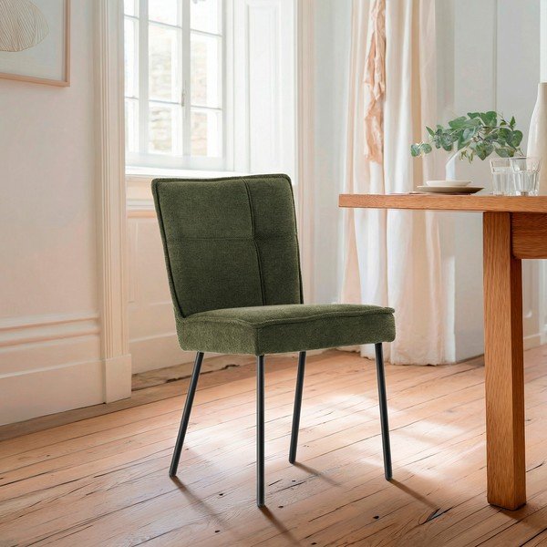 Scaune de dining verzi 2 buc. tapițate Vesta – MOME-image-1