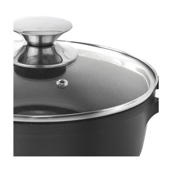 Oală din aluminiu neaderent cu capac din sticlă Orion Grande, ⌀ 24 cm-image-4