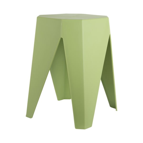 Scaun verde din plastic Cherish – Leitmotiv